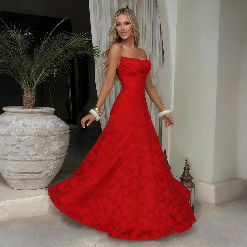 European and American style women's evening dress new fashion versatile Spice Girl style burgundy sexy suspender skirt