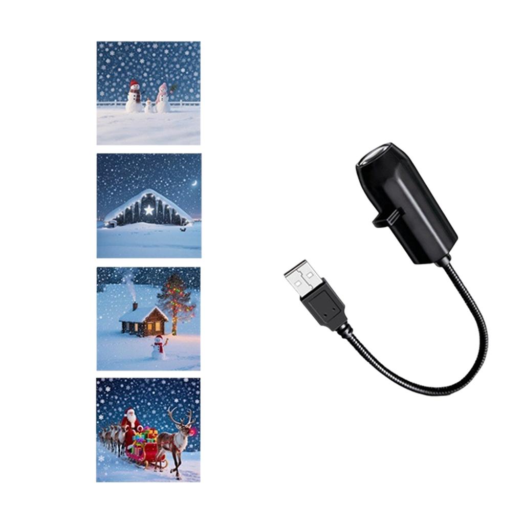 USB LED Star and Moon Projector Night Light for Bedroom Decorative Creative Background Lamp