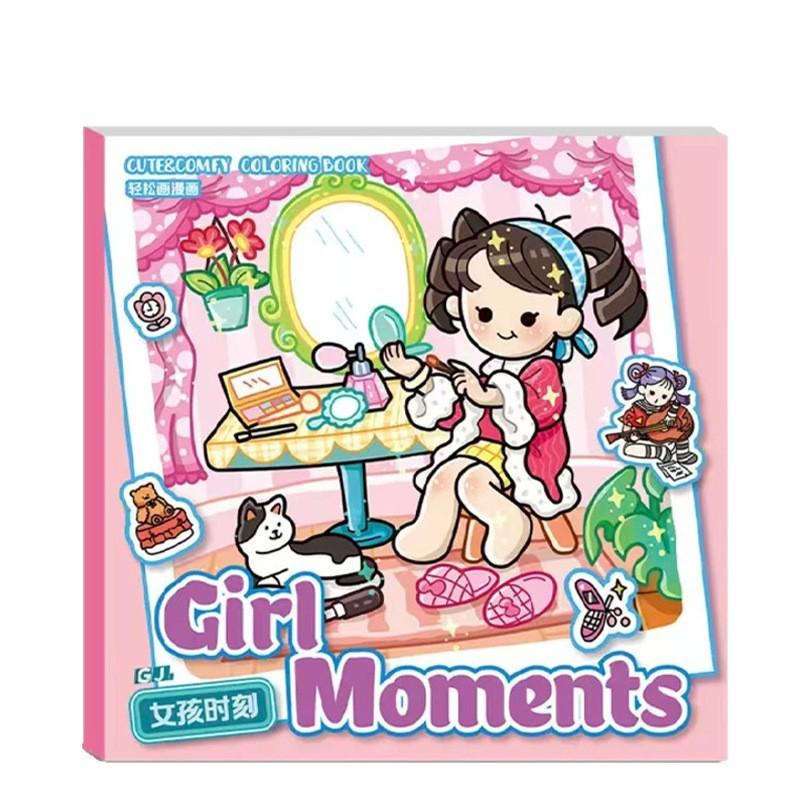 1 Stück Malbuch mit Cartoon-Motiven, Super heilendes und stressabbauendes Malbuch, Kunst-Erleuchtung und pädagogisches Kritzelbuch für Kinder