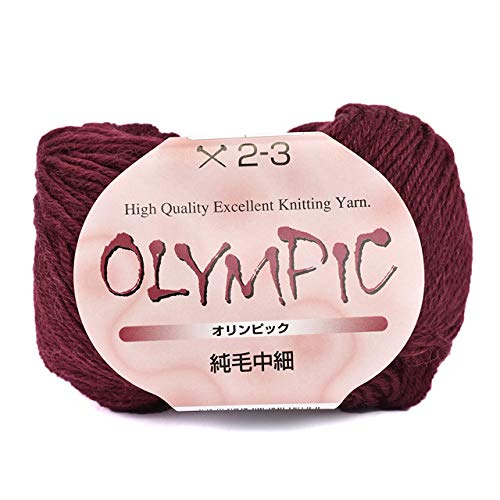 

Пряжа з чистої вовни Motohiro Olympic, середньої товщини, 108. Бордовий, 10 штук