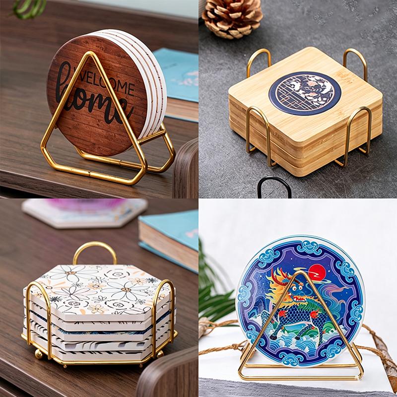 Coaster Holder Mat Storage Rack Table Mat Holder Tea Coffee Mug Placemat Storage Organizer Table Kitchen Accessories