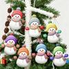 7 Pcs Snowman Christmas Ornament Personalized Family Name Acrylic Snowman Christmas Hanging Decoration for Xmas Tree Holiday Party Decor