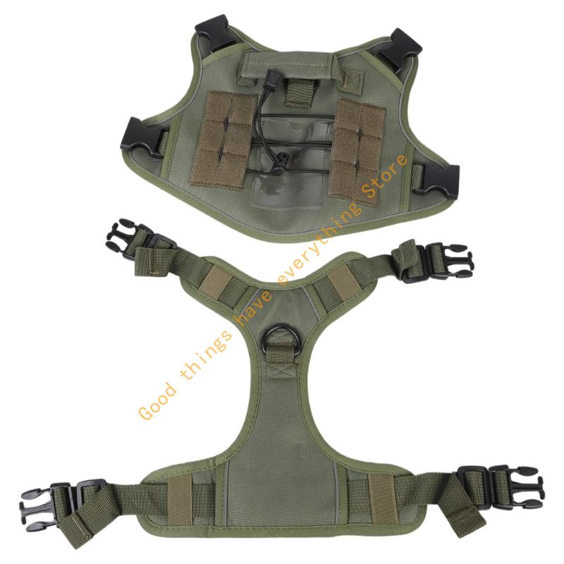 

Adjusting Dog Vest Harness Reflective Strips Chest Strap For Outdoor Walking 55KF S зелёный