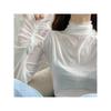 Mesh Base Layer Shirt for Women, Thin Summer Korean Style Candy-Colored Sun Protection Clothing, Ice Silk Long-Sleeved Shirt, Layered Inner Top