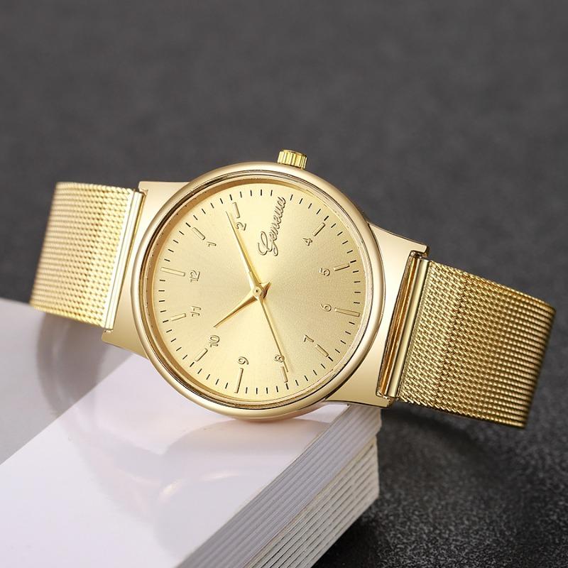 Ladies Watch Fashion Rose Gold Steel Strap Quartz Watch