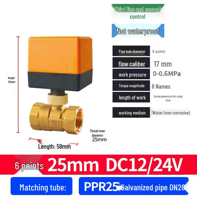 220V DN15 Měděný závitový elektrický kulový ventil pro regulaci vody