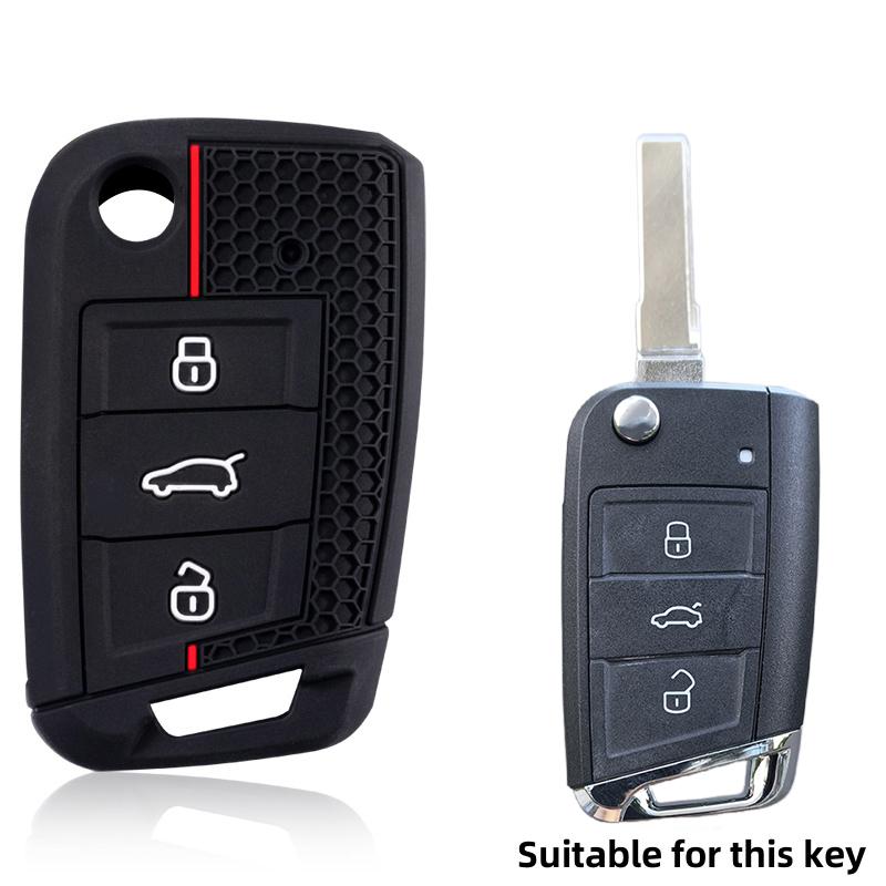 

Key Case Cover For Vw Golf 7 Gti Polo T-Cross T-Roc Touran Tiguan Skoda Octavia Rapid Kodiaq Fabia Seat Ibiza Leon Ateca Arona