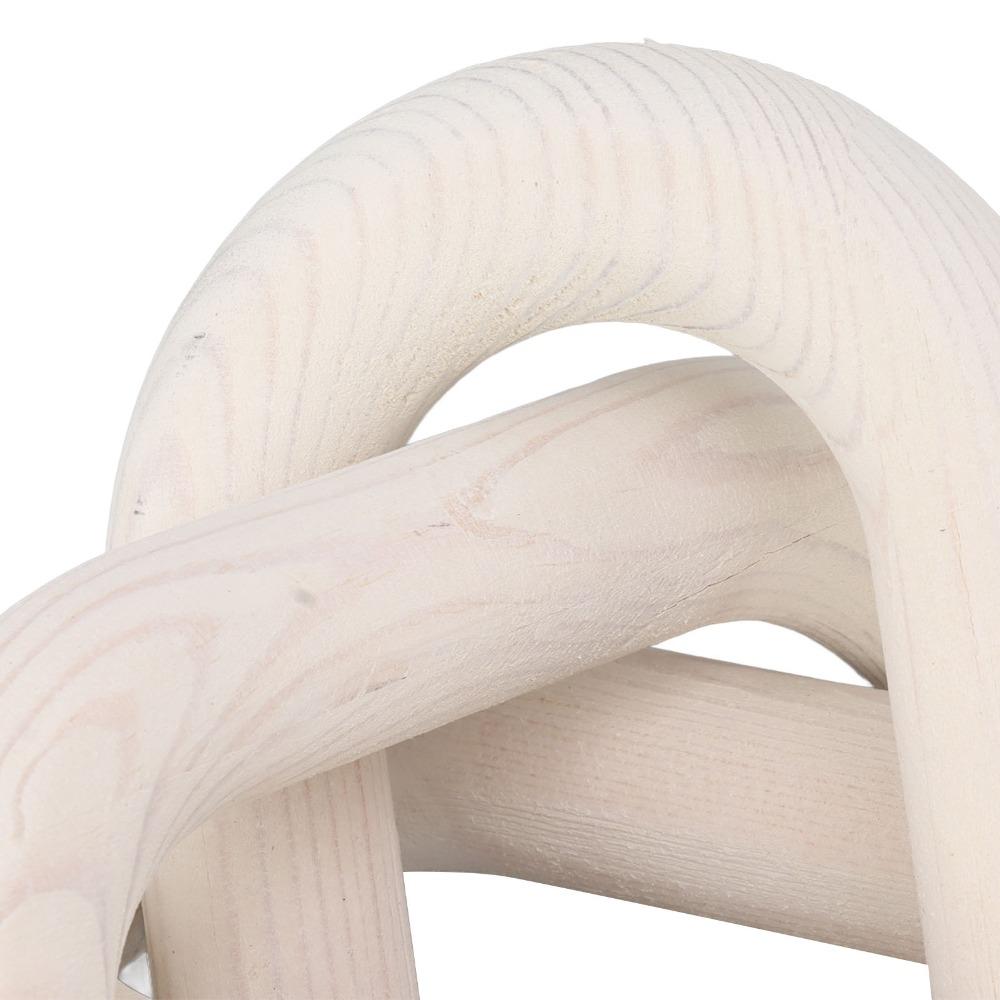 Chaîne en Bois à 3 Maillons Maillon en Bois Blanc Décorations Nœud en Bois Bohème Décor Table Basse