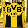 Bedruckte Decke von Borussia Dortmund—weich,warm;Vielseitige Decke für alle Jahreszeiten – perfekt als Klimadecke, Nickerchen-Decke