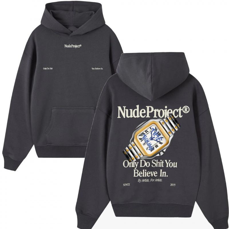 D11-Cotton-containing blended men's and women's versatile sweater fashion long-sleeved street fashion loose hoodie