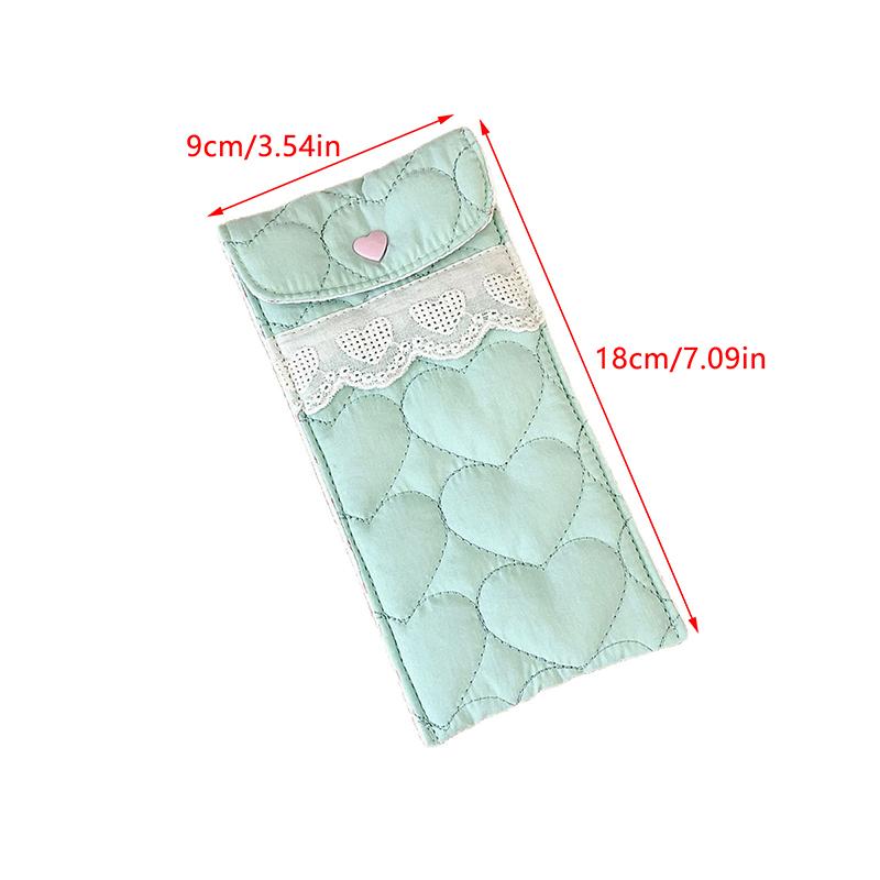 Husă ochelari culoare solidă Stil Ins Portofel monede Depozitare ochelari de soare Matlasat Love Anti-zgârieturi Portabil Husă ruj