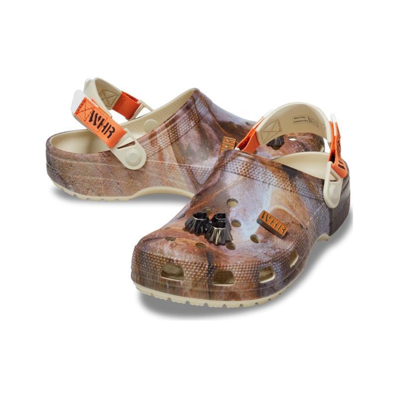 WHR X Crocs Classic Clog EVA Wear-Resistant Non-Slip Sports Sandals, Unisex Brown, Purple, and Orange