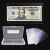 Dollar Bill Holder with Storage Case, MUDOR PP Material 100 Pieces Clear Paper Money Currency Collection Sleeves Protector Bag, Banknotes Protector