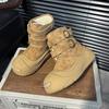 Thick-soled snow boots, new winter velvet thickened warm retro buckle with big head cotton boots
