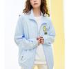 Anta Lifestyle Series Smiley Face Print Letter Stand Collar Jacket Unisex Jacket Cloud-Blue 152328606-2