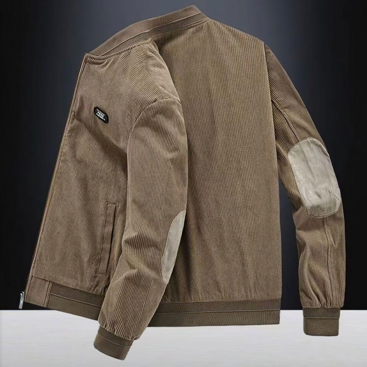 

Men s Winter Corduroy Baseball Collar Jacket - Retro, Casual, Loose Fit, Plus Velvet Thickened 3XL 165-180 Jin