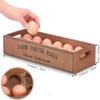 Open-Top Lid Egg Storage Box Rustic Egg Display Crates Durable Wood Egg Case  Farmhouse Use