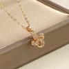 2026 Elegant Four-Leaf Clover Clavicle Necklace – High-End Design for Women