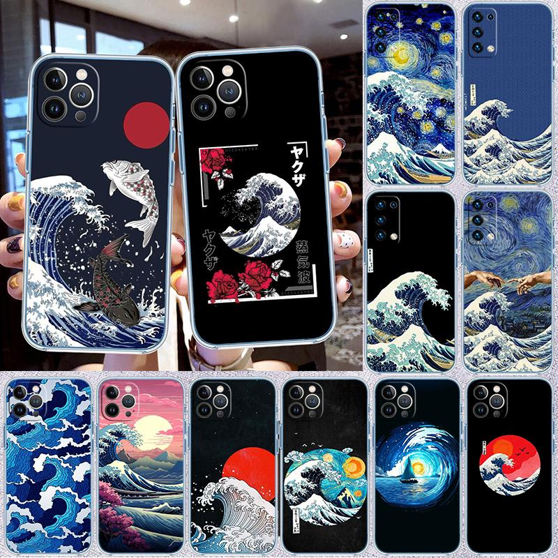 BH25 Great Wave Off Kanagawa Case for LG K22 K30 K40 K40S K41 K42 K50 K50S K51 K51S K52 K61 K62 K71 K92 Q60 Q61 V40 V50 V60