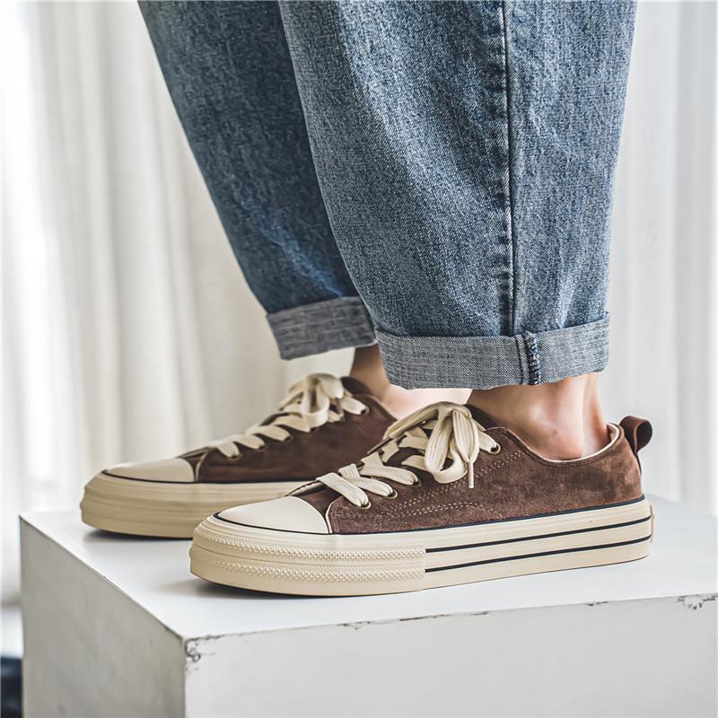 Fashion 2024 Hot sale Classic Black Canvas Shoes Men Spring Summer Platform Canvas Sneakers Men Comfort Low-top Mens Vulcanized Shoes