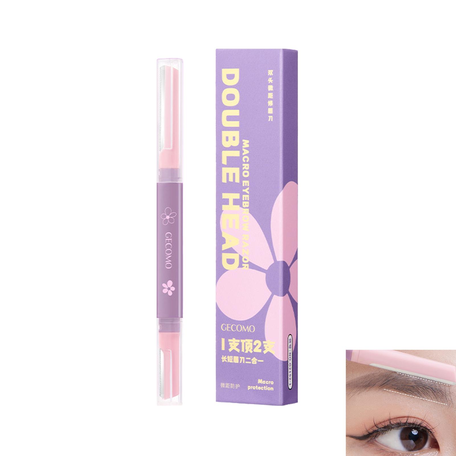 

Двусторонняя микро-бритва для бровей, безопасная, не царапающая, лезвие из нержавеющей стали, инструмент для тримминга бровей для начинающих, инструменты для красоты и макияжа