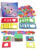 3D Puzzle Two-person Interactive Desktop Game Tangram Math Toys Building Blocks Board Color Shape For Kids Gifts