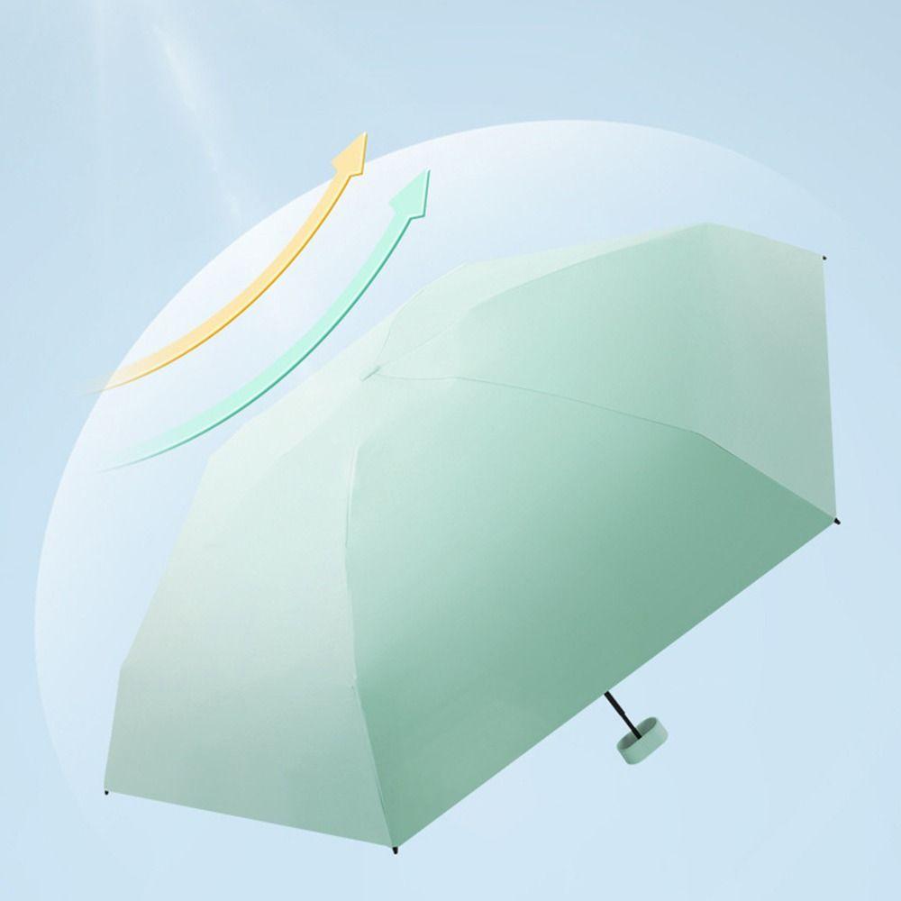 6 Ribs Travel Rain Umbrella Candy Color Hand Operated Parasol Mini UV Sun Umbrella  Girls