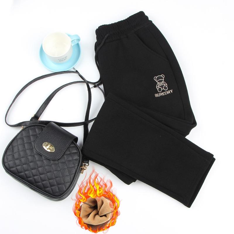 

Windproof pants autumn and winter women s sweatpants fleece sweatpants women s casual pants women s high-end thin pants women s fleece pants 2XL (85-55kg