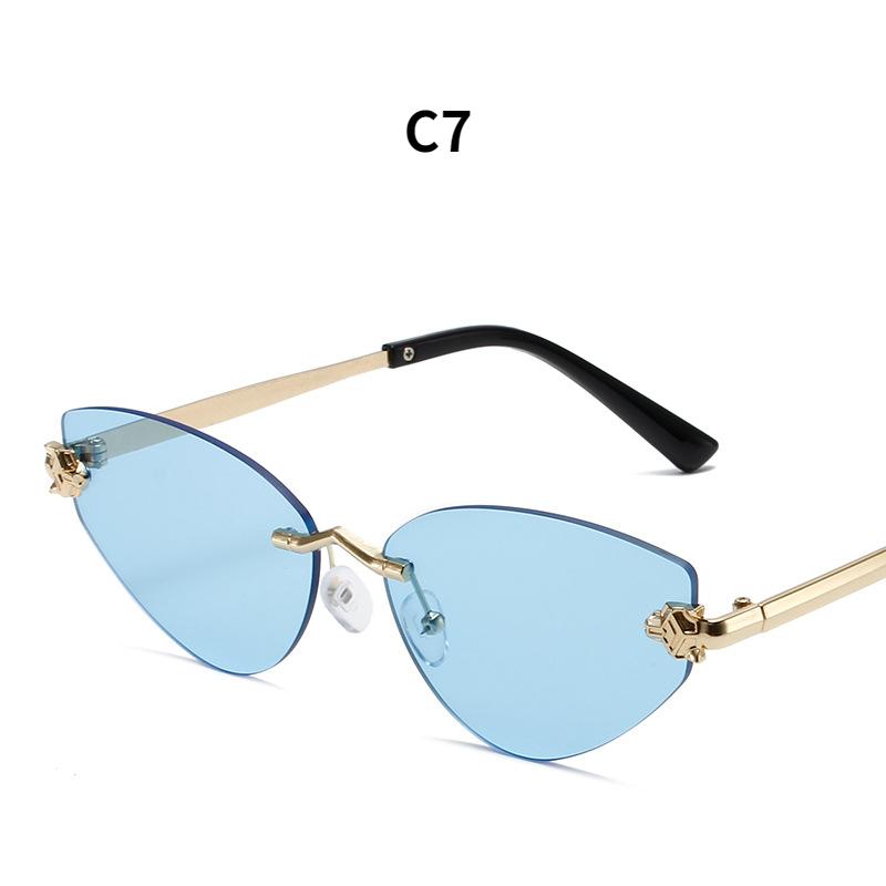 Women's sunglasses, new triangular frameless sunglasses.