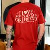 Personalized Valentine Day for Boyfriend I Love My Cougar Girlfriend Unisex Shirt Printed Tshirt Tops Regular Short Sleeve