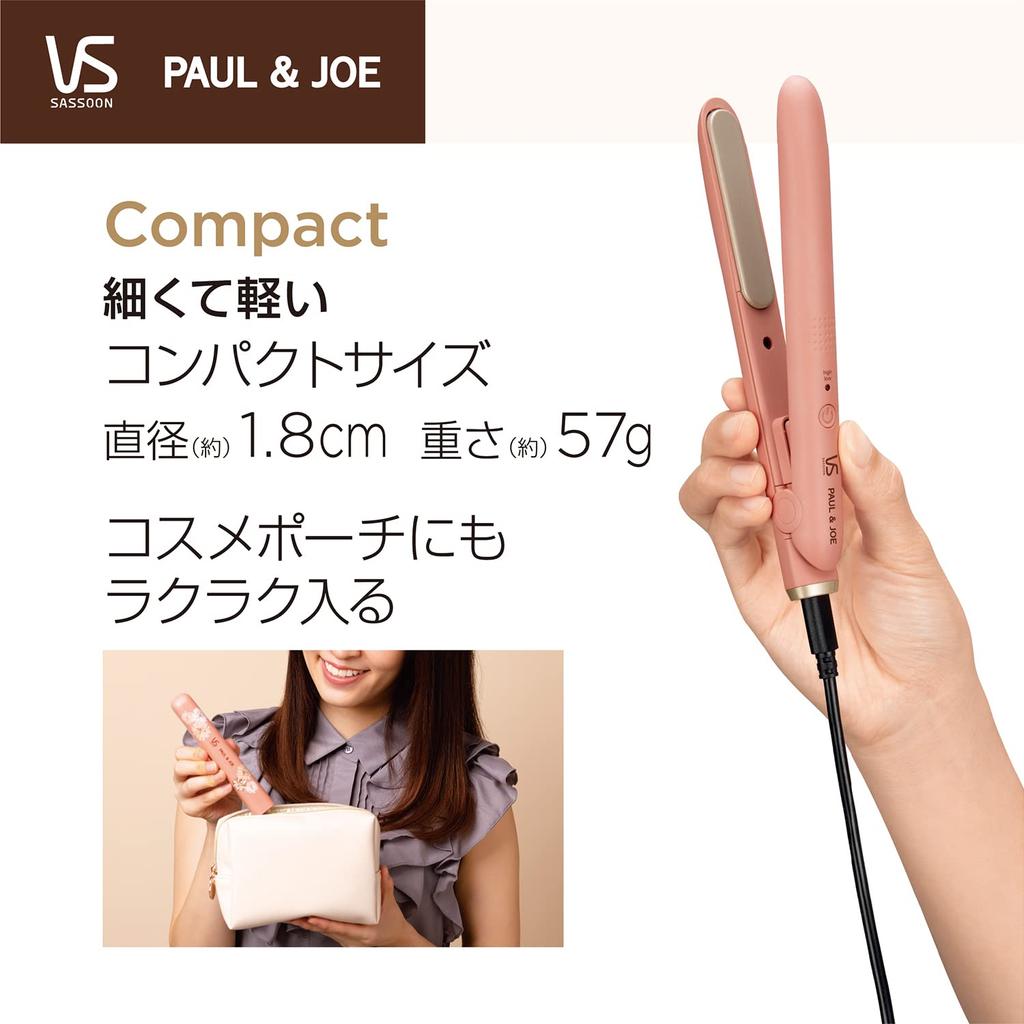 Vidal Sassoon Mobiler Paul Joe Kollaborations-Haar-USB-Internationaler Zwei-Temperaturen-Beutel-Glätter, & Eisen, Strombetrieben, Kompatibel, Einstellungen,