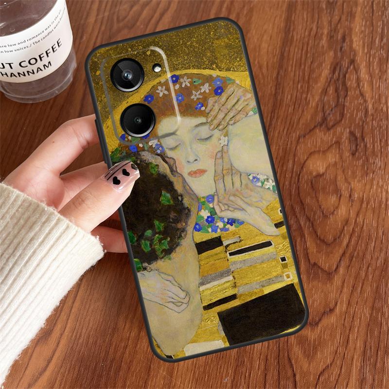 Kiss by Gustav Klimt For Realme 10 8 9 Pro Plus 8i C11 C15 C25 C30 C31 C35 C21Y GT Master GT Neo 5 2 3 3T Case