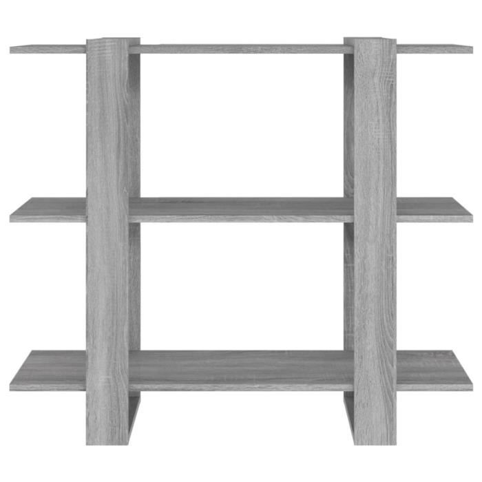 VidaXL Bibliothèque-Séparateur de pièce Sonoma gris 100x30x87 cm 813567