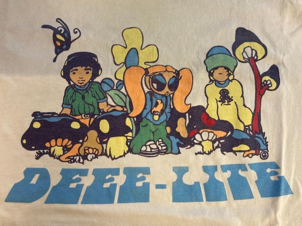DEEE-LITE DEWDROPS IN THE GARDEN Shirt Short Sleeve White Unisex T-Shirt XXL