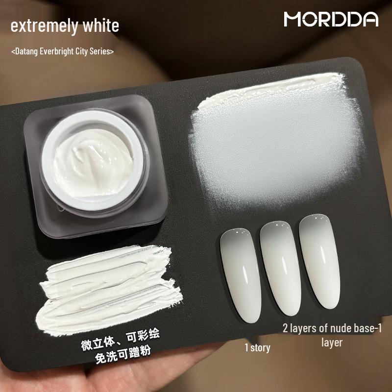 Nail Art Black & White Gel: No-wash, High Saturation, Thick Polish for Color Painting, Smudging, and Gradient Effects.