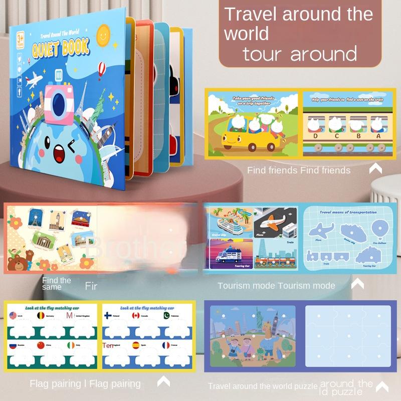 Montessori Quiet Book,Montessori Toy, Quiet Book, Interactive Busy Book, Quiet Book for Early Education, Educational Toy for Children From 3 Years