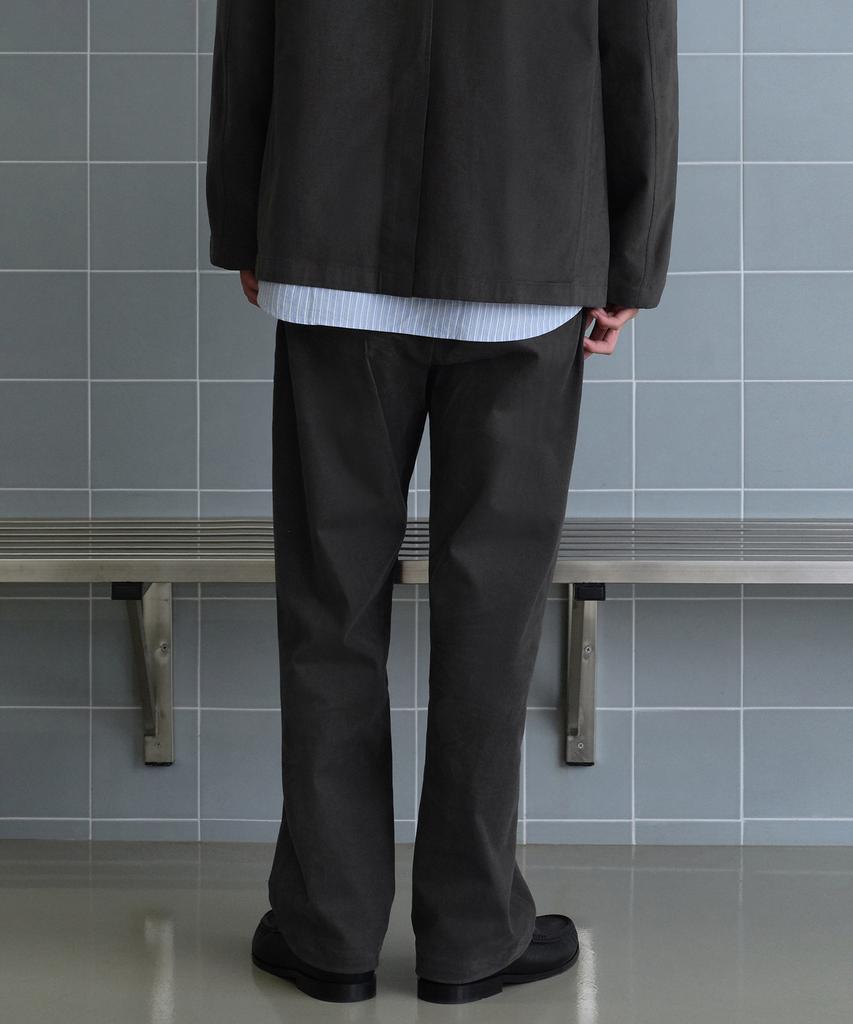 MUSINSA STANDARD [City Workers] Moleskine Tapered Pants [Dark Grey]