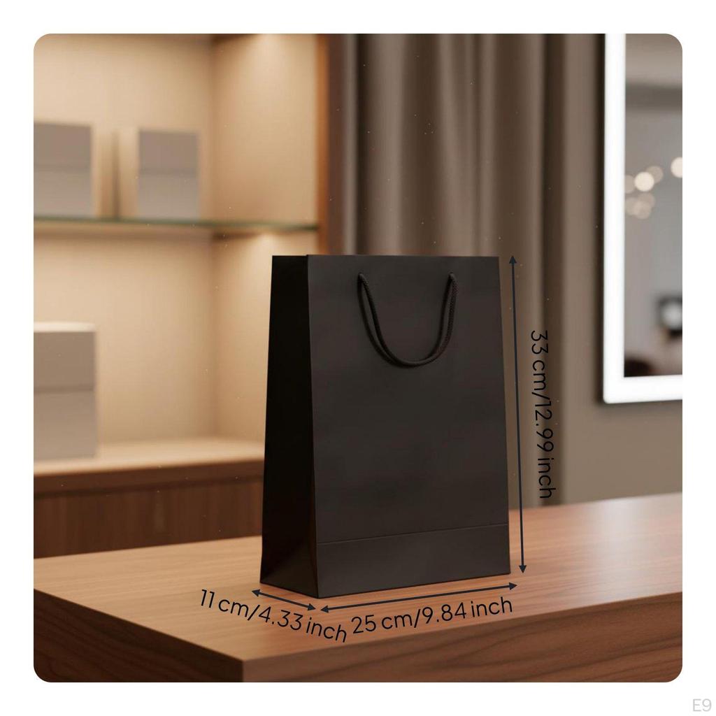 Paper Bag with Handles Tote Construction for Retailers, Businesses White 13619cm