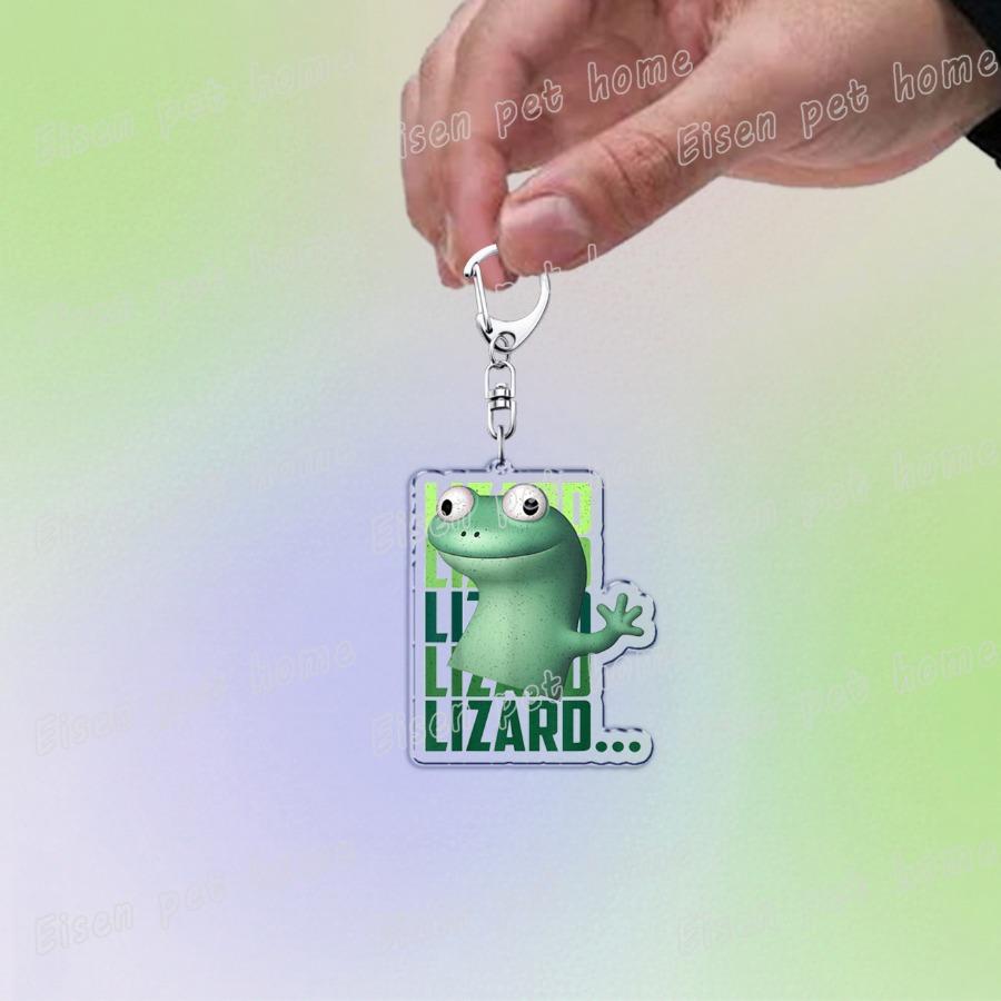Funny Lizard Lizard Lizard Cute Keychain Llavero Accessories Bag Elio Meme Keychains Keyrings Jewelry Fans Gift