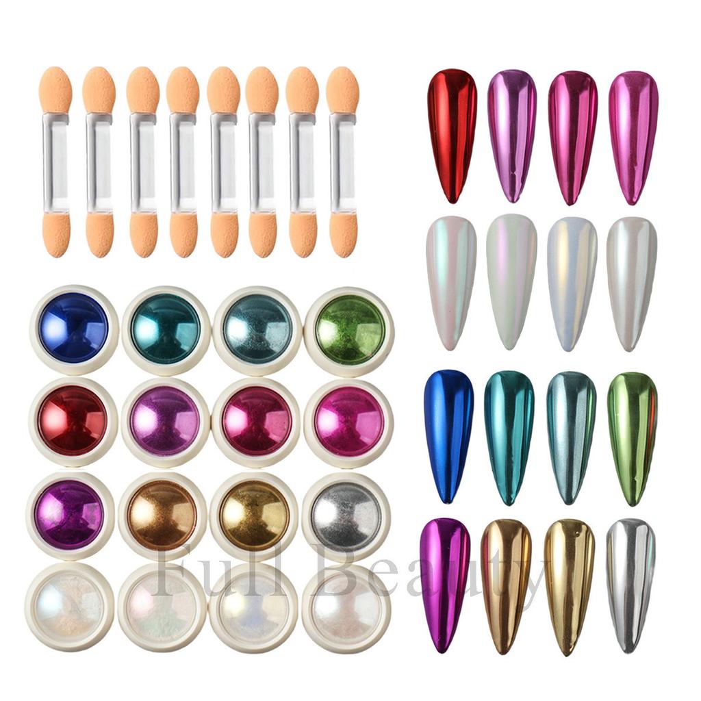 New 8 Colors Bottled Magic Mirror Nail Glitter Set Bottled Mirror Nail Polish Nail