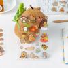 6Pcs/bag Cartoon Capybara Handbook Stickers Stationery Cartoon Decorative Stickers