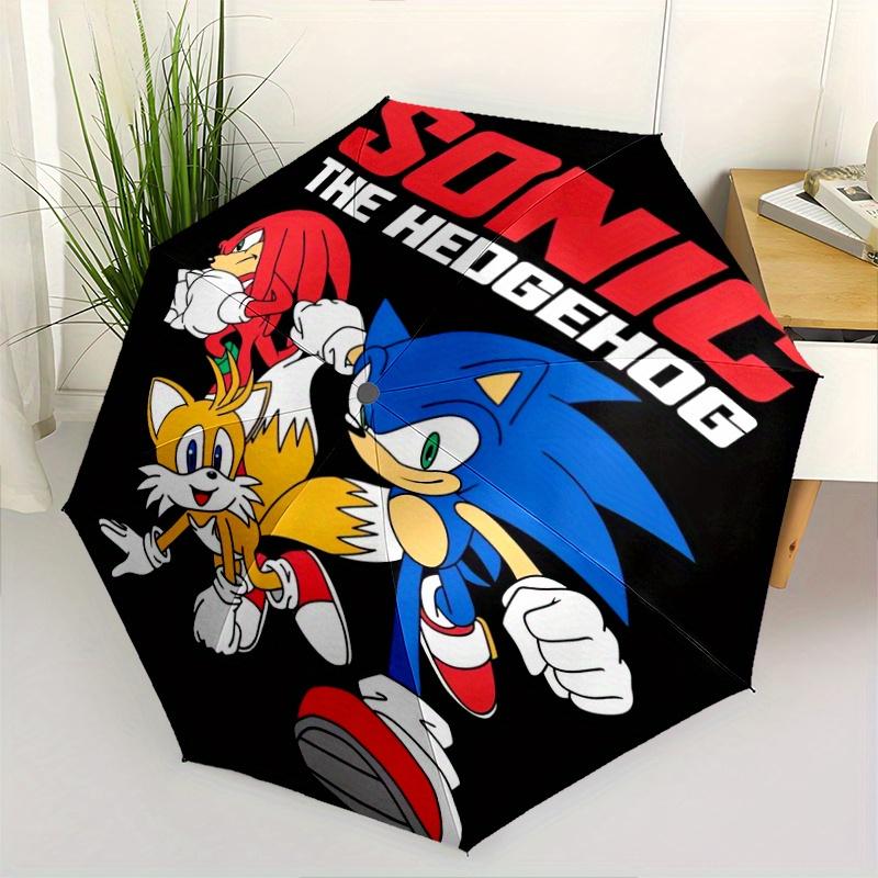 

Sonic the Hedgehog Tails Knuckles the Echidna Automatic Opening and Closing Folding - A Good Choice for Gifts, Fashionable and Convenient Umbrella Wit