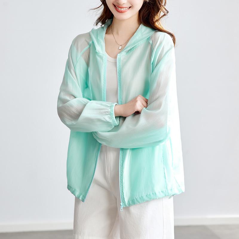 

Tiansi Yunya Puff Sunscreen Jacket Women s New Summer Outdoor Thin Hooded Cardigan Top M
