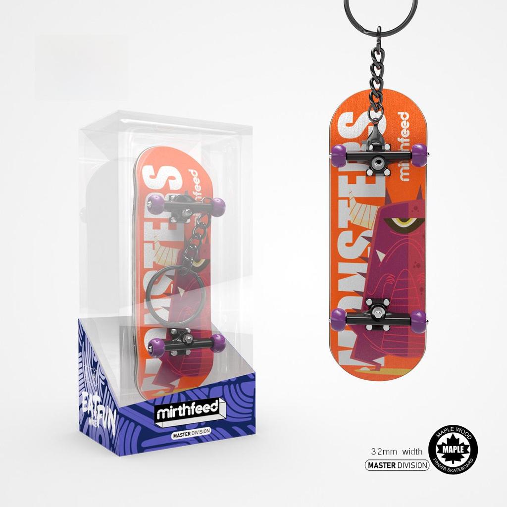 Pattern Finger Skateboard: Five-Layer Maple Wood with Alloy Wheels - Fingertip Swing Toy.