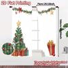 2pcs,Curtains Christmas Tree Gift Garlands Ornaments (3) Popular Fashionable Curtains Versatile Durable Polyester Curtains