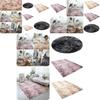 Nordic Style Round Carpet For Bedroom And Living Room Polyester Fiber Material Hand Washable