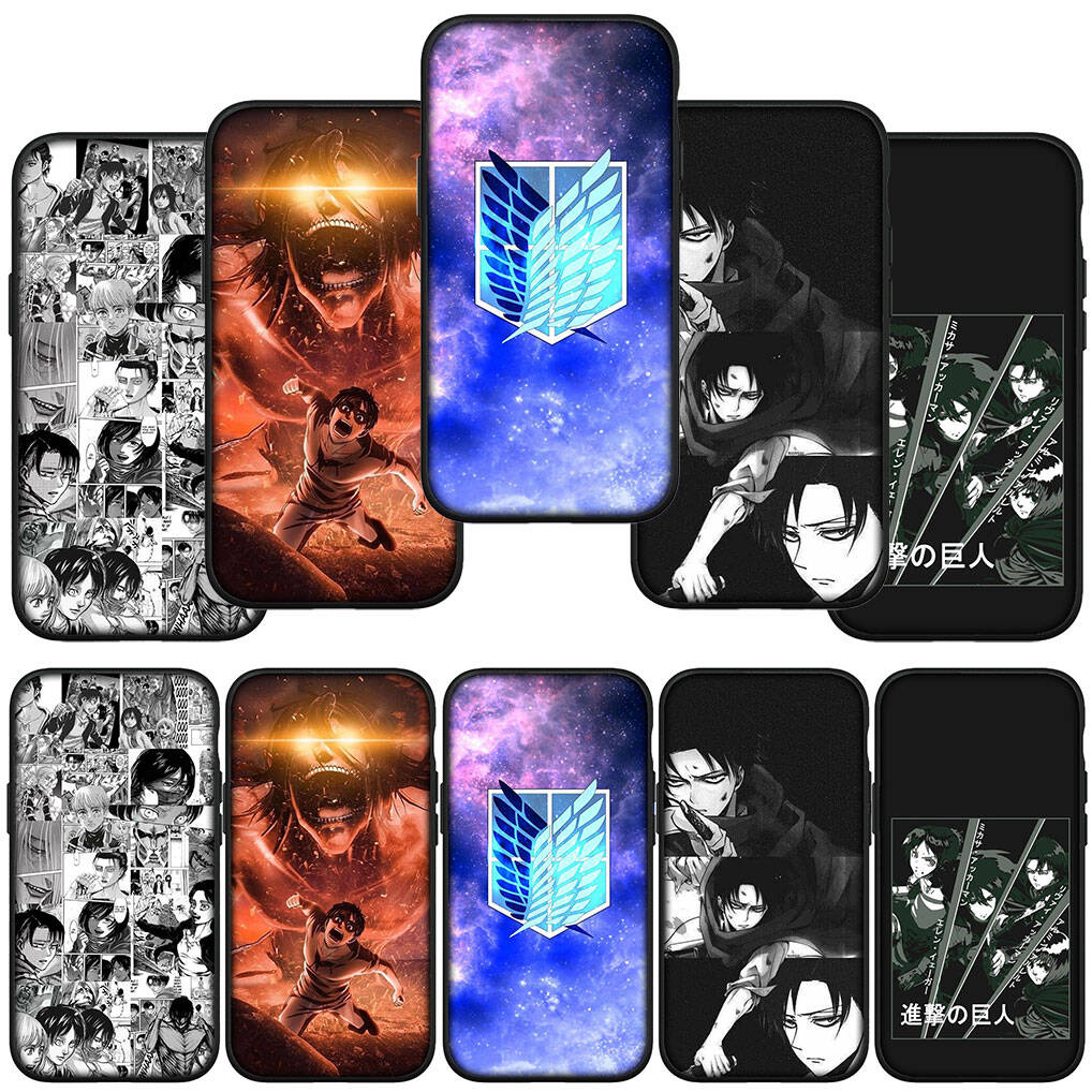 For Motorola Moto Edge 70 60 50 G54 G86 Samsung Galaxy S25 iPhone 17 16 15 Xiaomi Redmi Note 14 13 Pro Case Wallpaper Attack On Titan Eren Jaeger Levi