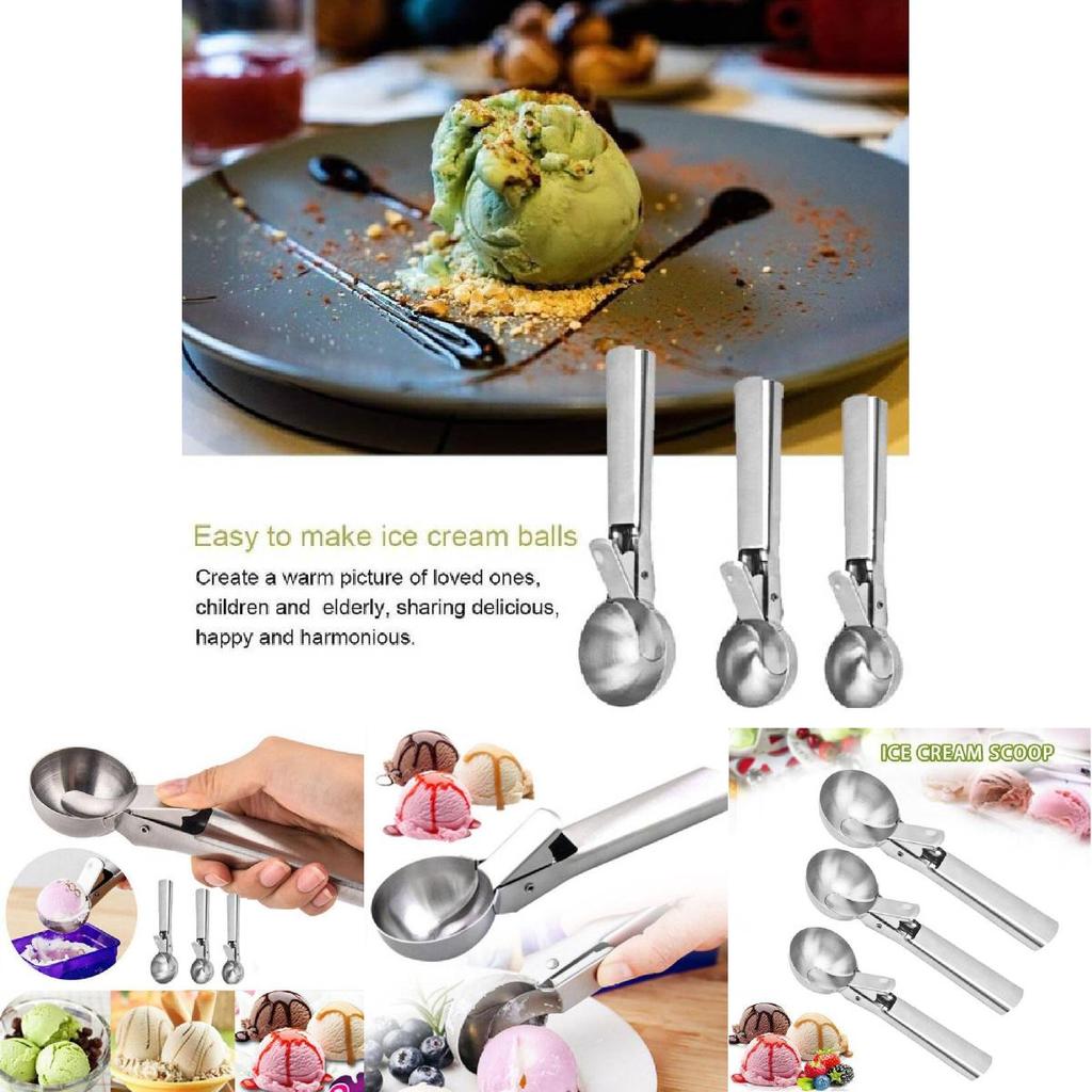 Hochwertiger Eisportionierer aus Edelstahl mit komfortablem Griff und stilvollem Design für müheloses Servieren