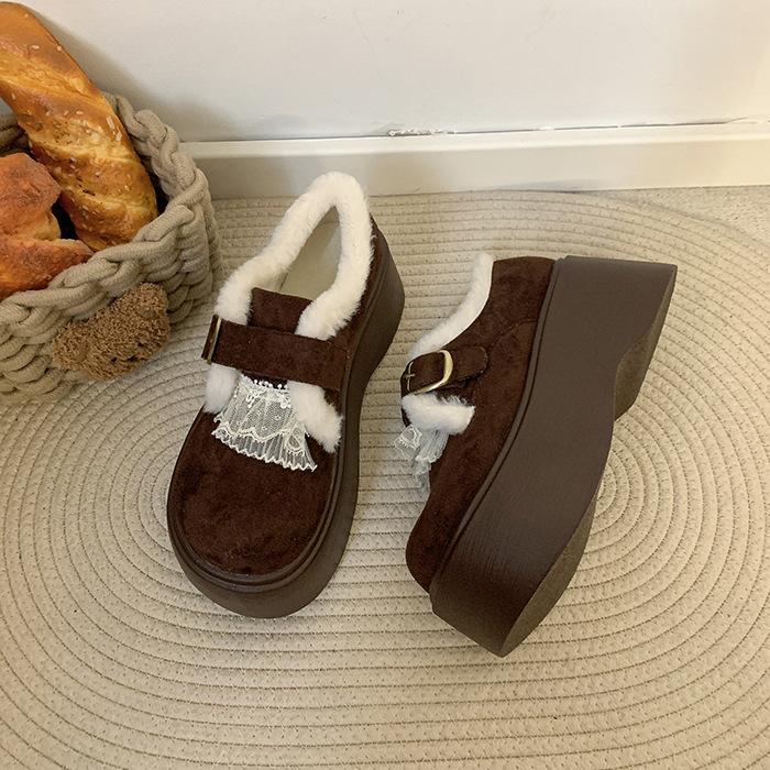 

Жіночі зимові легкі теплі дутики на товстій підошві, нековзні, зносостійкі, повсякденні кросівки, бавовняні чоботи 40 темно-коричневого кольору