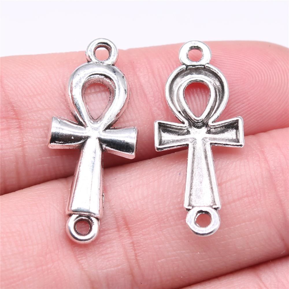 10pcs Vintage Antique Silver Color Connector Charms For Earring Necklace Bracelet Making Jewelry Making Findings